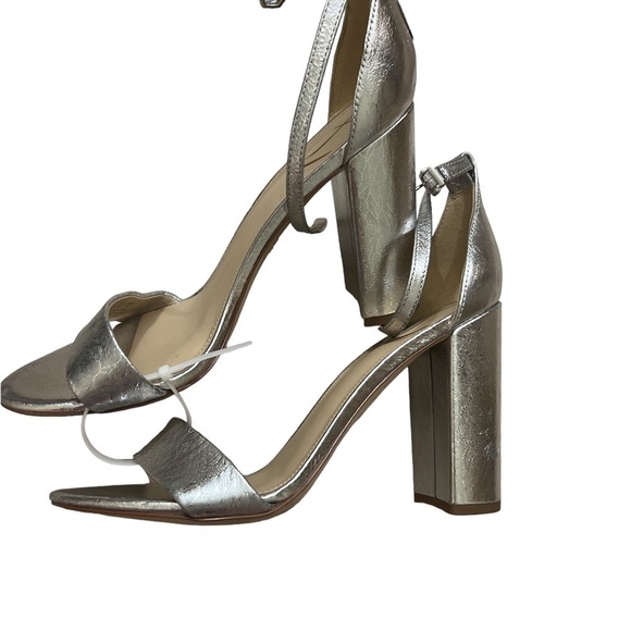 ✅SAM EDELMAN Yaro Ankle-Strap Metallic Leather Sandals - Picture 2 of 8